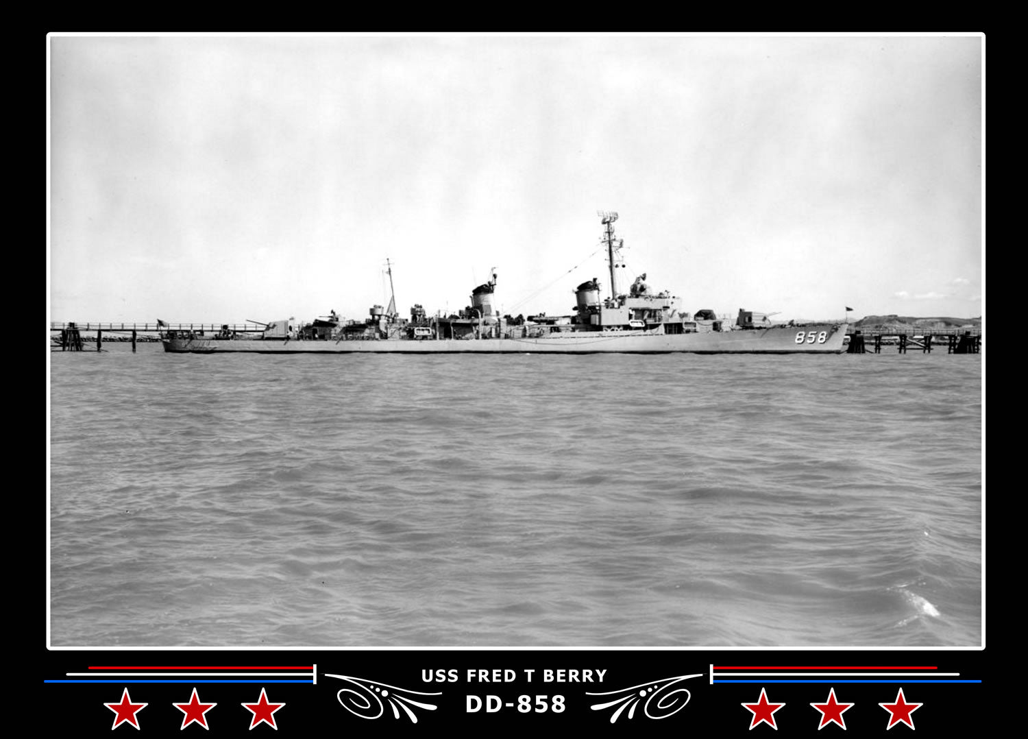 USS Fred T Berry DD-858 Canvas Photo Print
