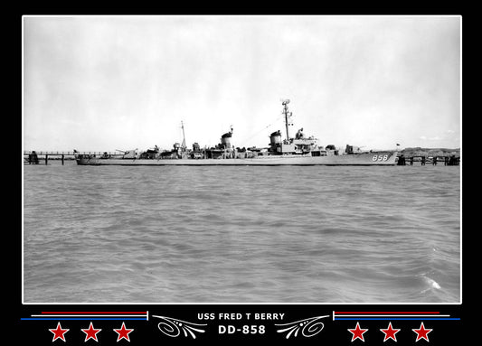 USS Fred T Berry DD-858 Canvas Photo Print