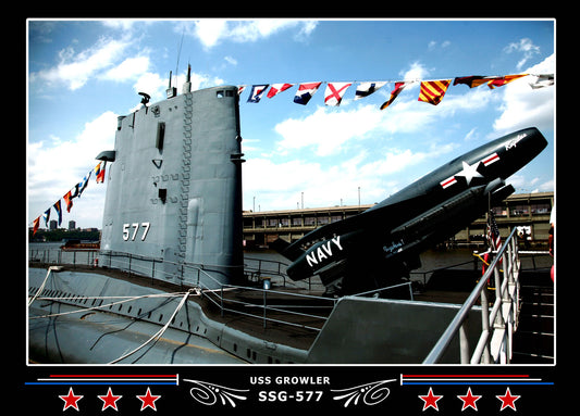 USS Growler SSG-577 Canvas Photo Print
