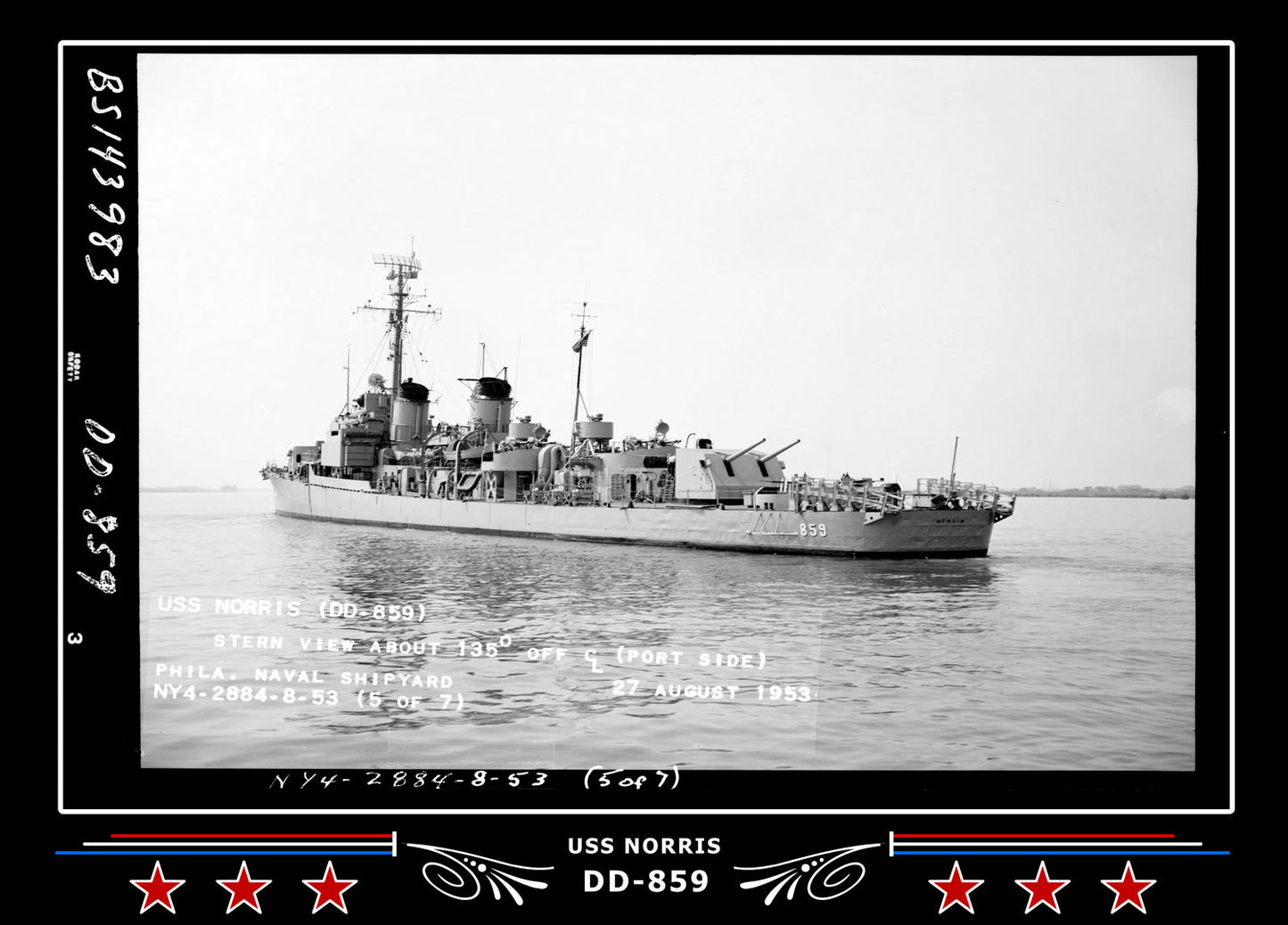 USS Norris DD-859 Canvas Photo Print