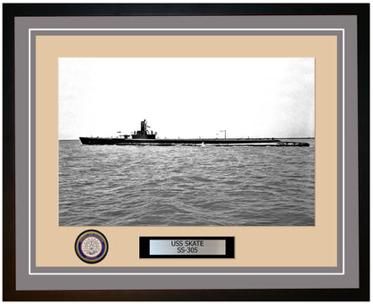 USS Skate SS-305 Framed Navy Ship Photo Grey