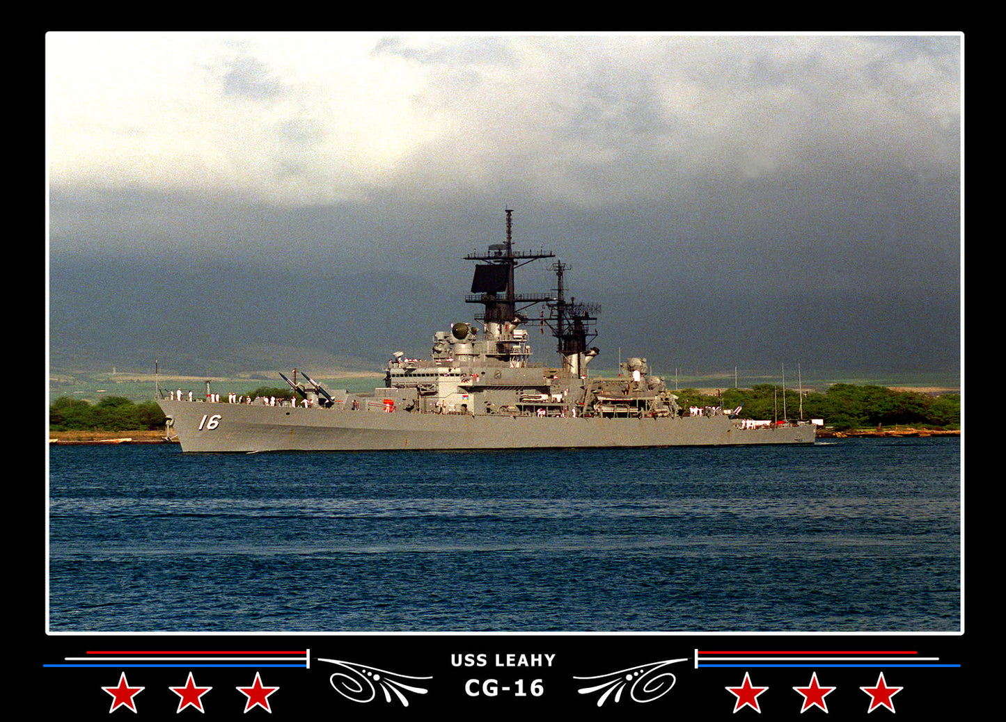 USS Leahy CG-16 Canvas Photo Print