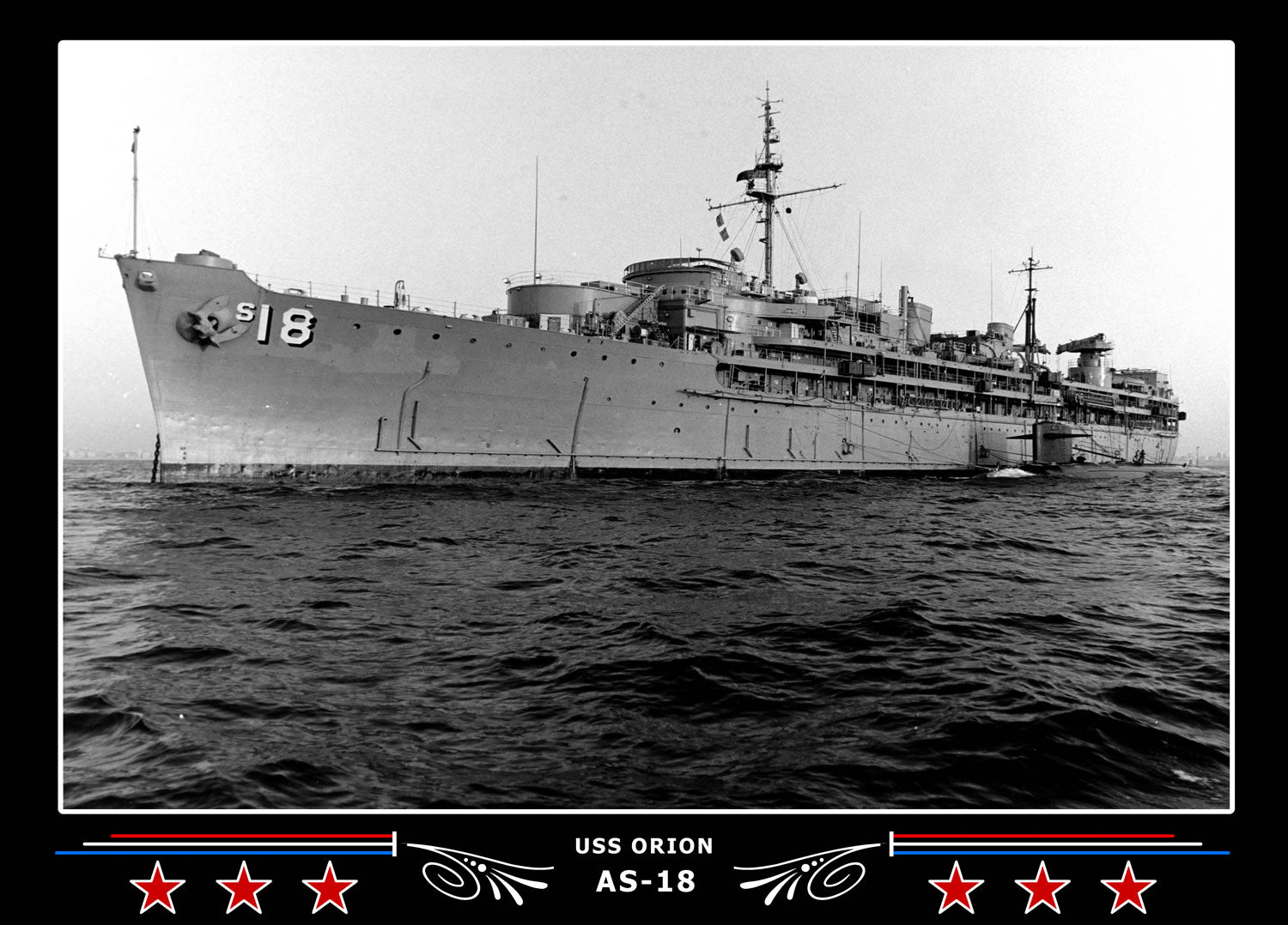 USS Orion AS-18 Canvas Photo Print