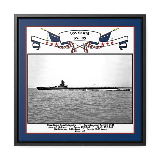USS Skate SS-305 Navy Floating Frame Photo Front View