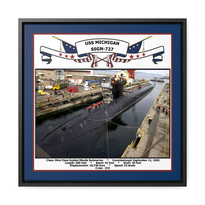 USS Michigan SSGN-727 Navy Floating Frame Photo Front View