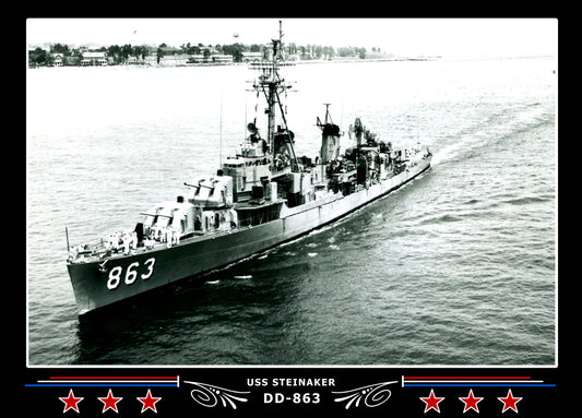 USS Steinaker DD-863 Canvas Photo Print