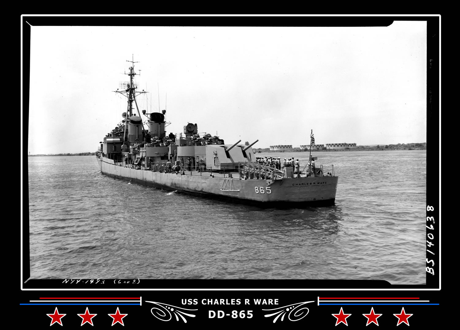 USS Charles R Ware DD-865 Canvas Photo Print