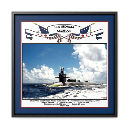 USS Georgia SSGN-729 Navy Floating Frame Photo Front View