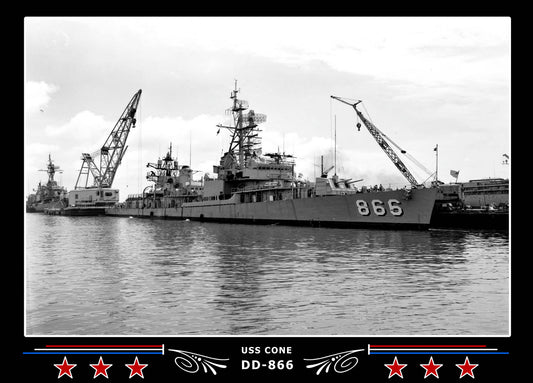 USS Cone DD-866 Canvas Photo Print