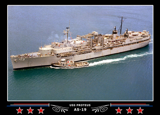 USS Proteus AS-19 Canvas Photo Print