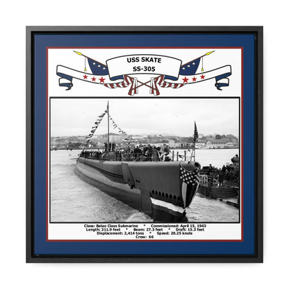 USS Skate SS-305 Navy Floating Frame Photo Front View