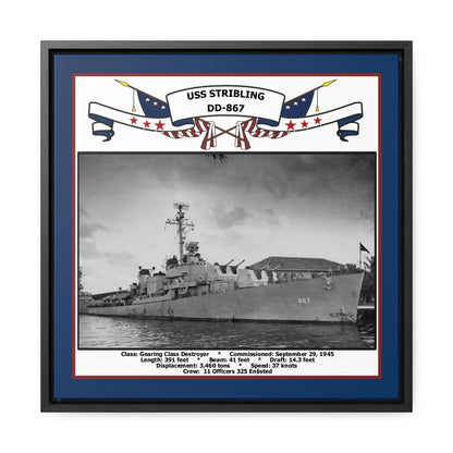 USS Stribling DD-867 Navy Floating Frame Photo Front View