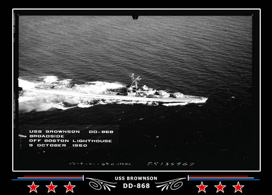 USS Brownson DD-868 Canvas Photo Print