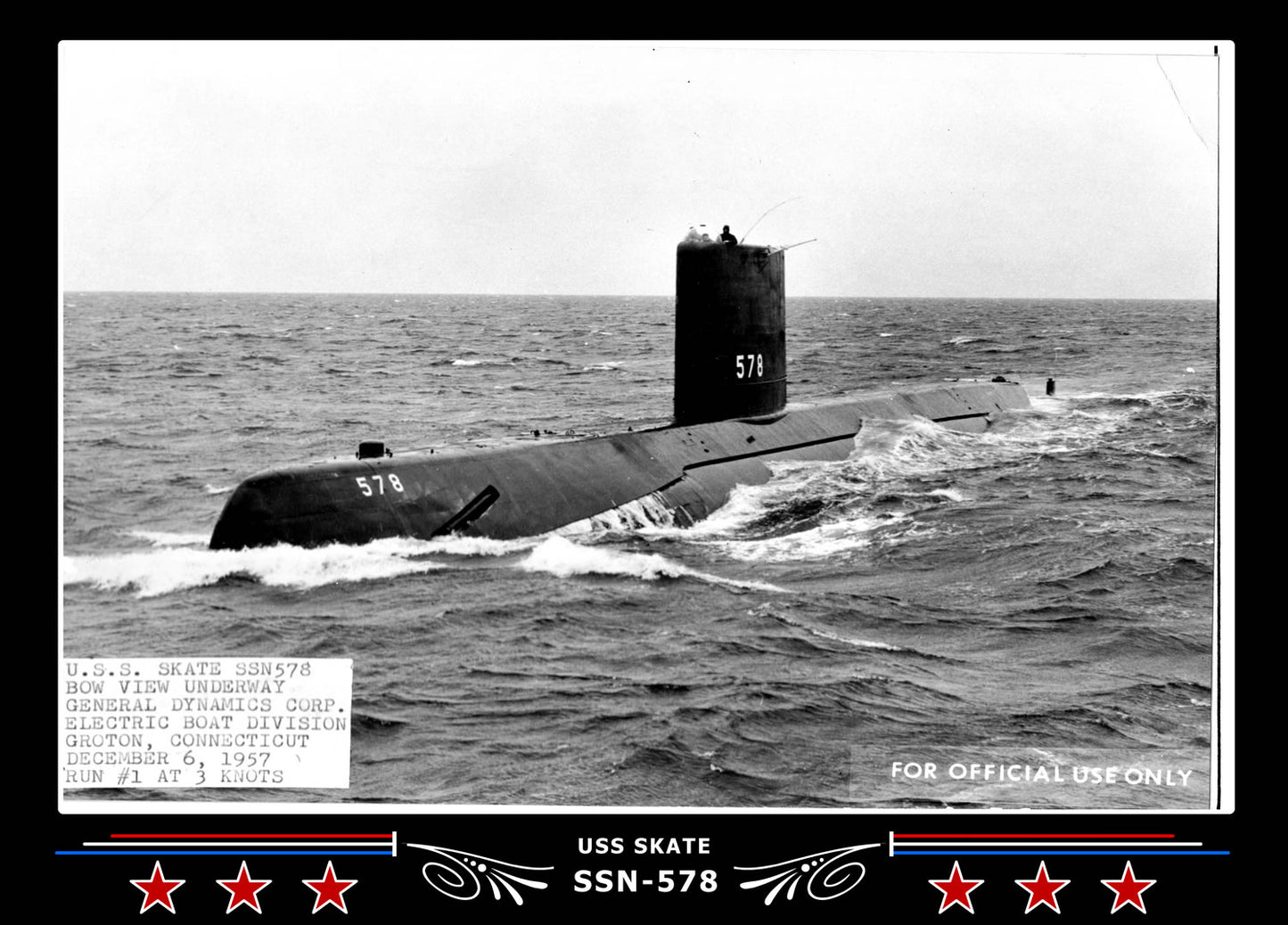 USS Skate SSN-578 Canvas Photo Print