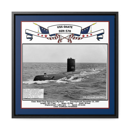 USS Skate SSN-578 Navy Floating Frame Photo Front View