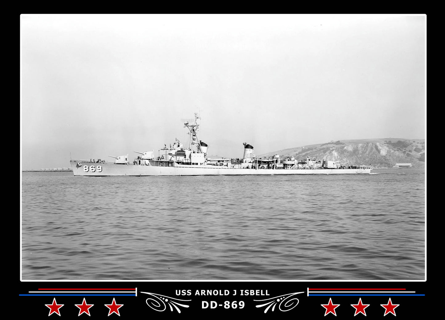 USS Arnold J Isbell DD-869 Canvas Photo Print