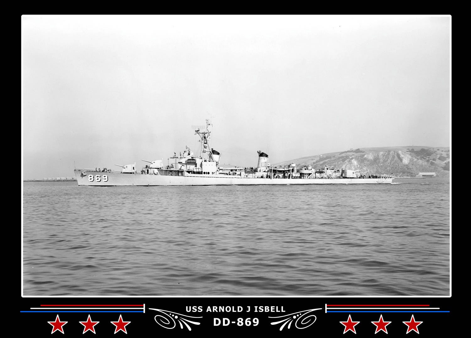 USS Arnold J Isbell DD-869 Canvas Photo Print