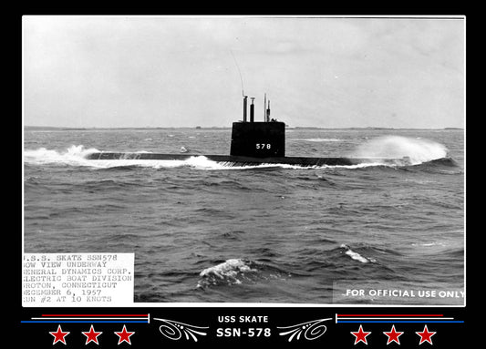 USS Skate SSN-578 Canvas Photo Print