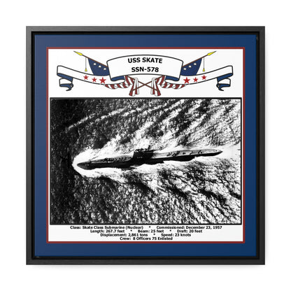 USS Skate SSN-578 Navy Floating Frame Photo Front View