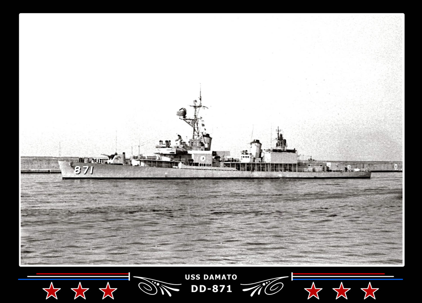 USS Damato DD-871 Canvas Photo Print