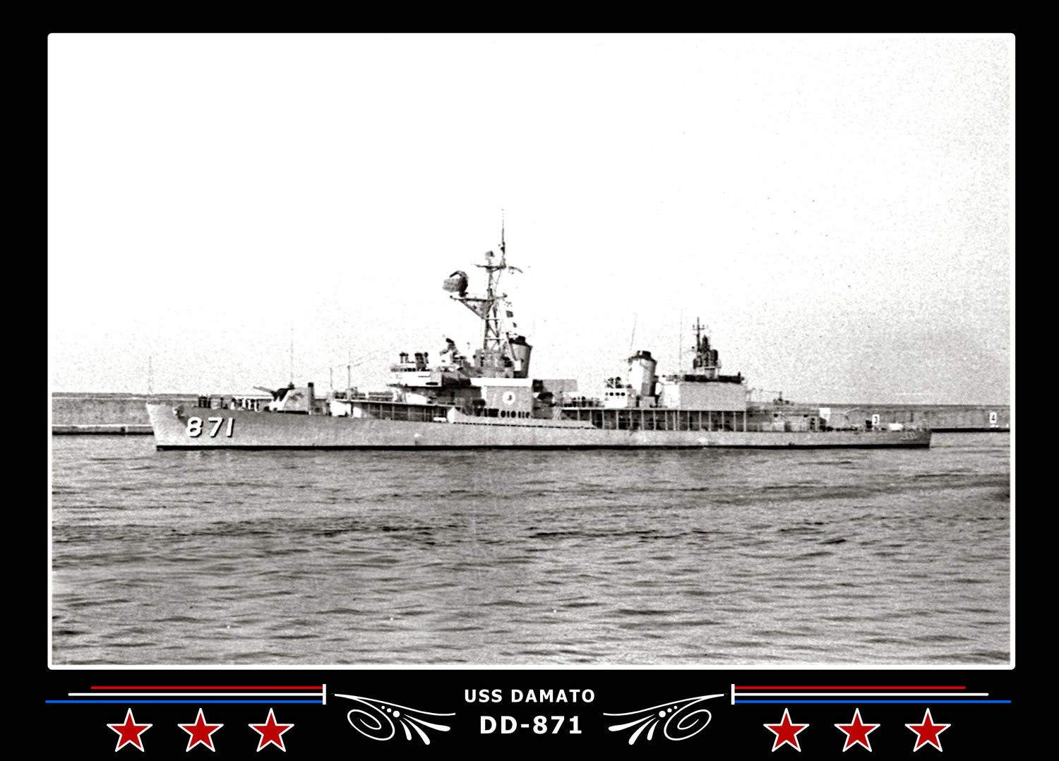 USS Damato DD-871 Canvas Photo Print