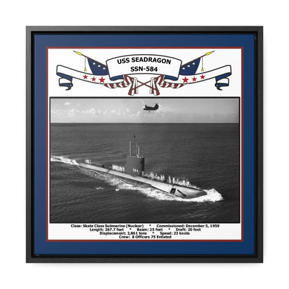 USS Seadragon SSN-584 Navy Floating Frame Photo Front View