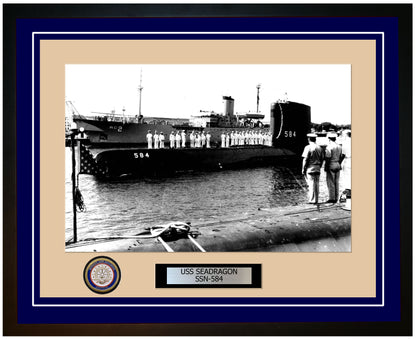 USS Seadragon SSN-584 Framed Navy Ship Photo Blue