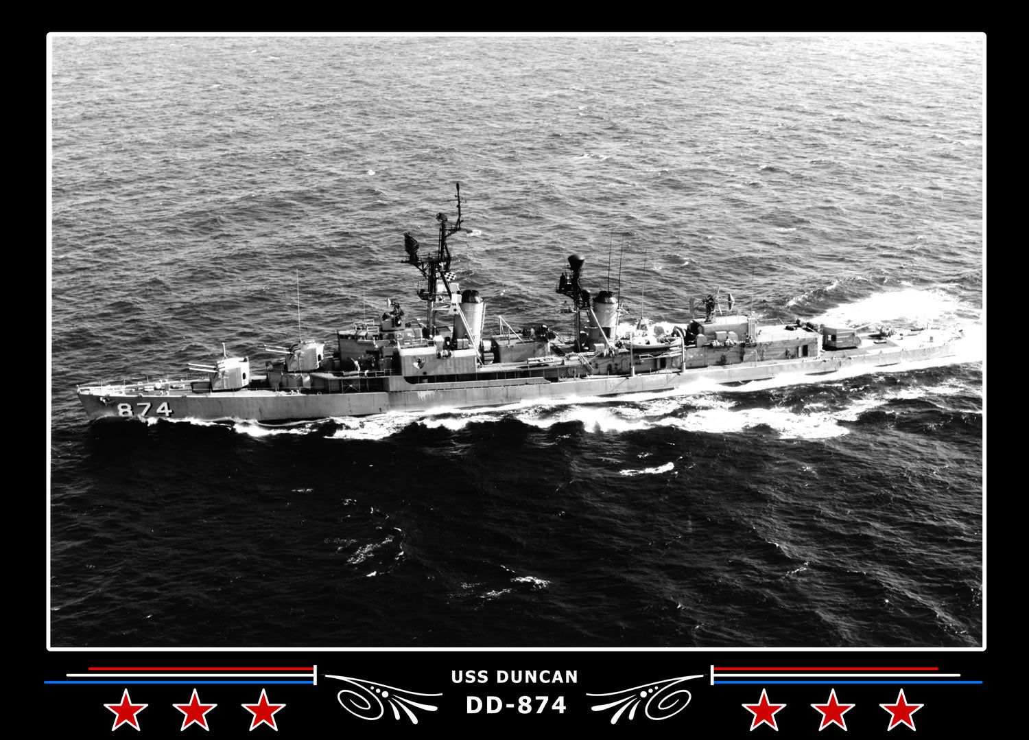 USS Duncan DD-874 Canvas Photo Print