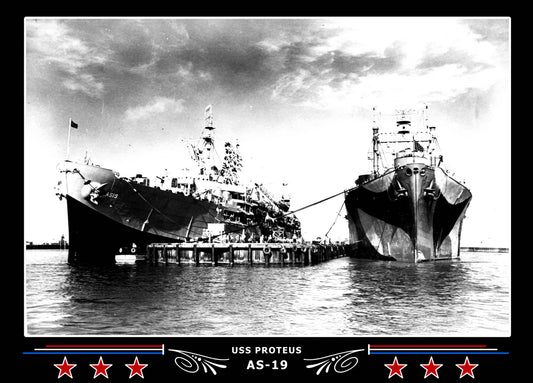 USS Proteus AS-19 Canvas Photo Print