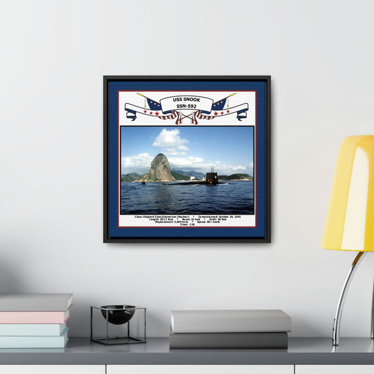 USS Snook SSN-592 Navy Floating Frame Photo Desk View