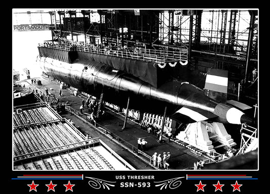 USS Thresher SSN-593 Canvas Photo Print
