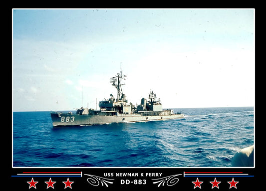 USS Newman K Perry DD-883 Canvas Photo Print