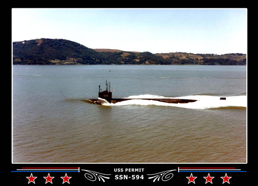 USS Permit SSN-594 Canvas Photo Print
