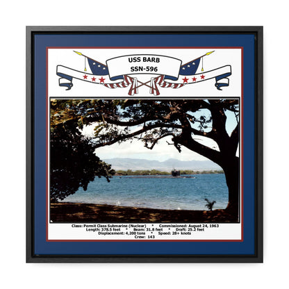 USS Barb SSN-596 Navy Floating Frame Photo Front View