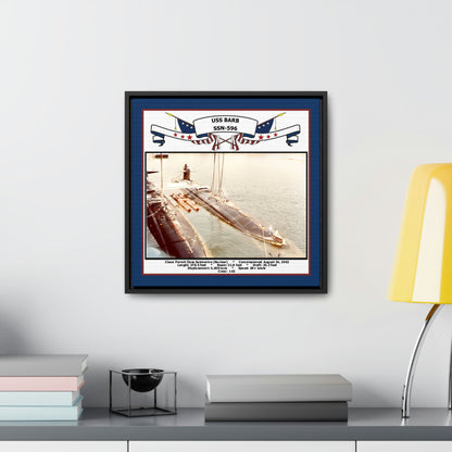 USS Barb SSN-596 Navy Floating Frame Photo Desk View