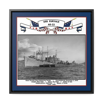USS Euryale AS-22 Navy Floating Frame Photo Front View