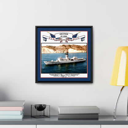 USS Stein FF-1065 Navy Floating Frame Photo Desk View