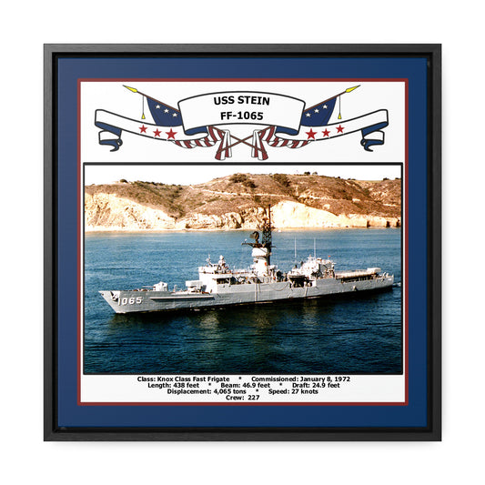 USS Stein FF-1065 Navy Floating Frame Photo Front View