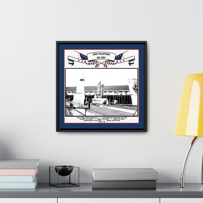 USS Tilefish SS-307 Navy Floating Frame Photo Desk View