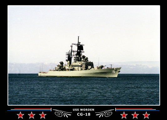 USS Worden CG-18 Canvas Photo Print