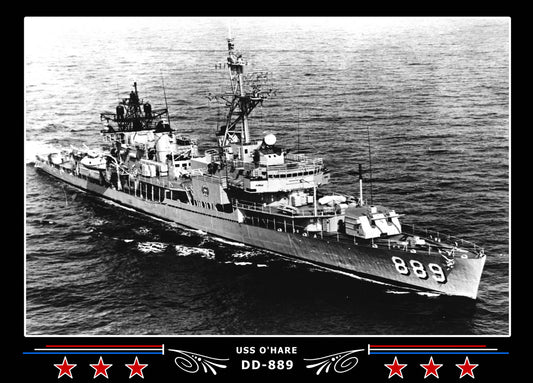 USS O'Hare DD-889 Canvas Photo Print