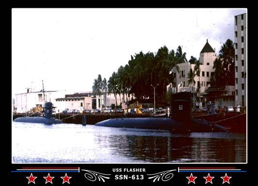 USS Flasher SSN-613 Canvas Photo Print