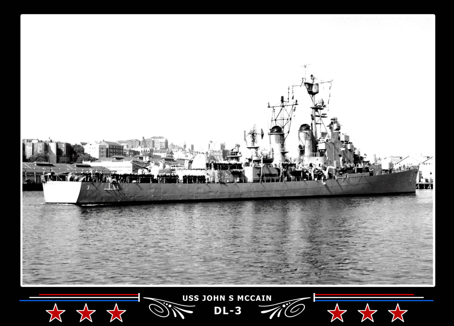 USS John S Mccain DL-3 Canvas Photo Print