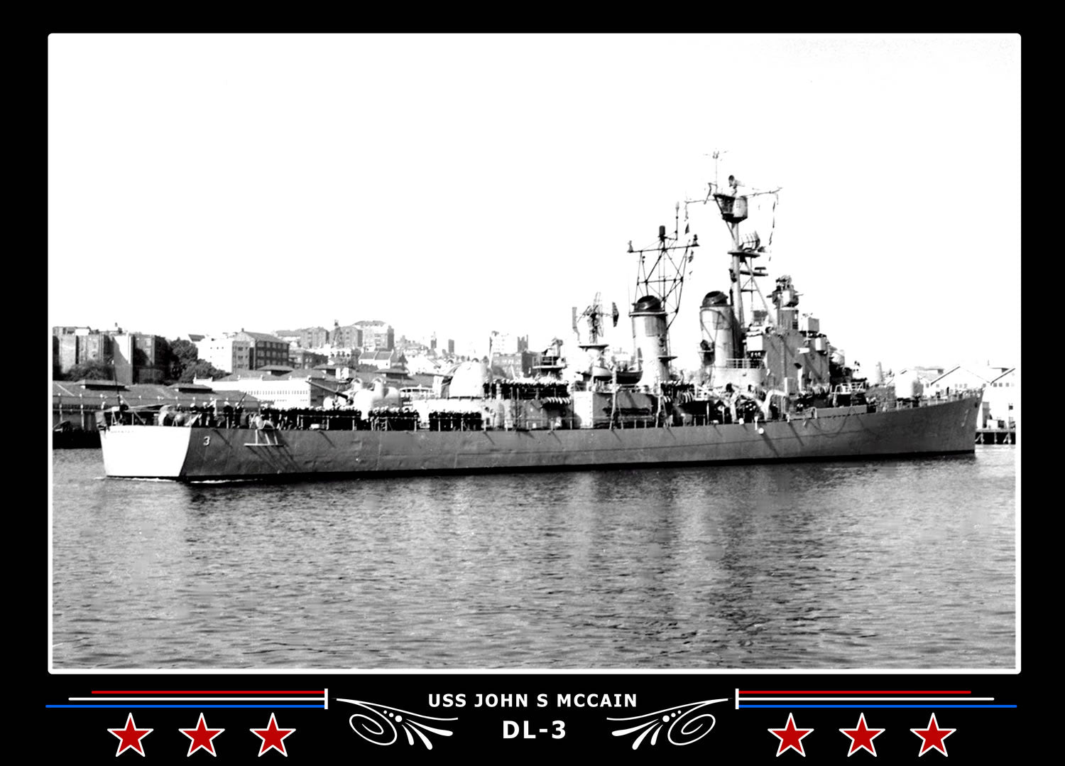 USS John S Mccain DL-3 Canvas Photo Print