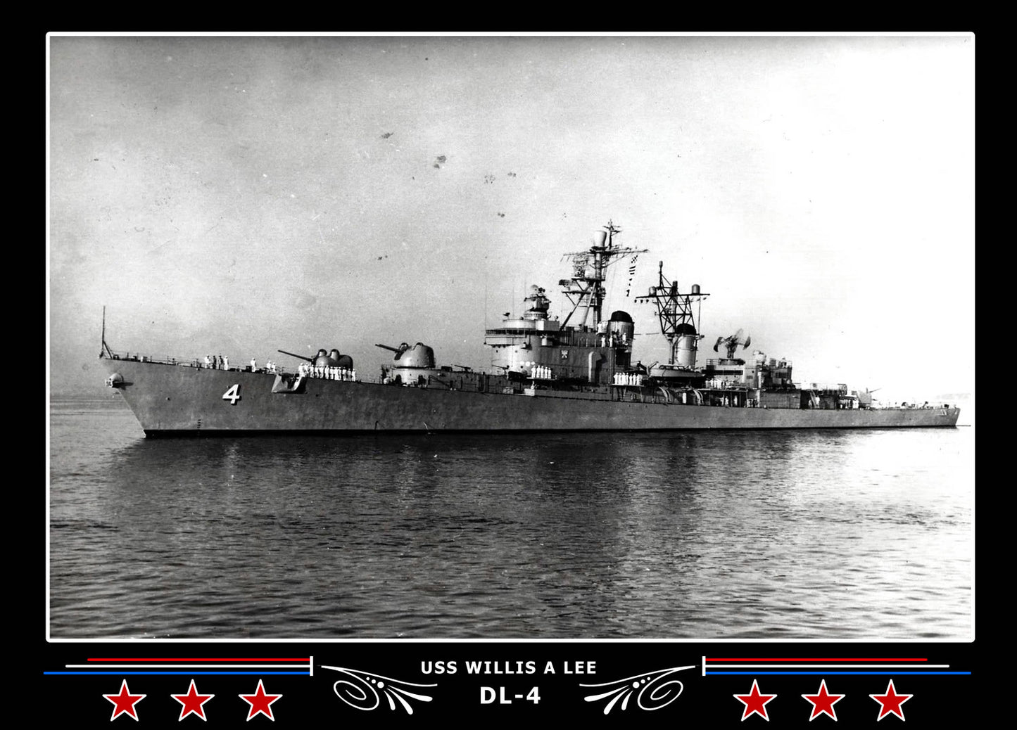 USS Willis A Lee DL-4 Canvas Photo Print