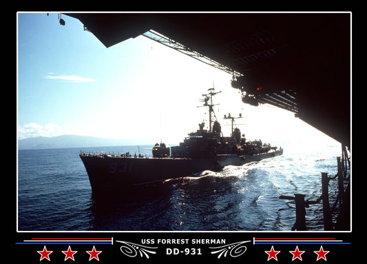 USS Forrest Sherman DD-931 Canvas Photo Print