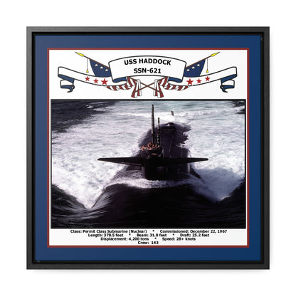 USS Haddock SSN-621 Navy Floating Frame Photo Front View