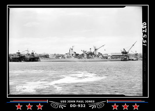 USS John Paul Jones DD-932 Canvas Photo Print