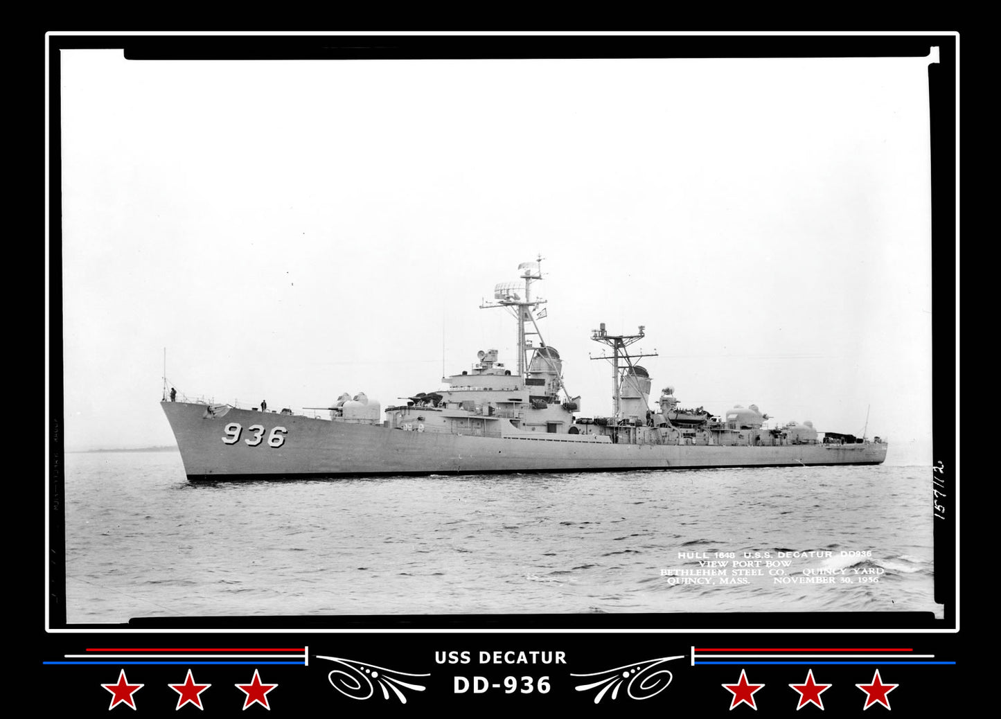 USS Decatur DD-936 Canvas Photo Print