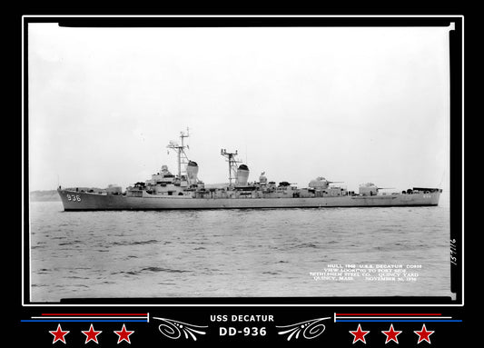 USS Decatur DD-936 Canvas Photo Print
